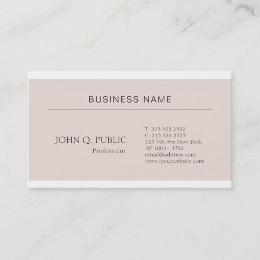 Trendige, stilvolle Farben Modernes, sauberes Desi Visitenkarte (Vorderseite)