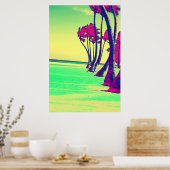 trendige Strandgestaltung Print Poster (Küche)