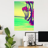 trendige Strandgestaltung Print Poster (Heimbüro)