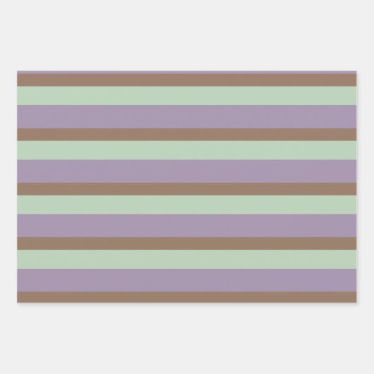 Trendige Streifen in Farbpaletten Geschenkpapier Set (Vorderseite 2)