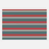 Trendige Streifen in Farbpaletten Geschenkpapier Set (Vorderseite 3)