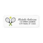Trendige Tennis-Rücksendeadresse (Vorne)