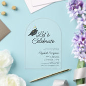 Trendige Typografie-Graduierungsparty Acryleinladungen (Insitu (Hochzeit))