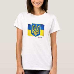 Trendige ukrainische Flagge, Emblem & Ukraine Mode T-Shirt