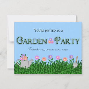 Trendige und elegante Gartenparty-Einladung Einladung