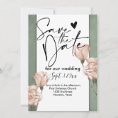 trendige Vegetation Save the Date Einladung (Vorderseite)