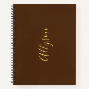 Trendige vertikale Bezeichnung in Gold-Script, Sch Notizblock
