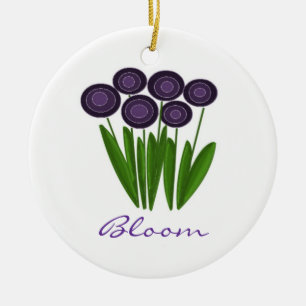 Trendige Violette Blume Keramikornament