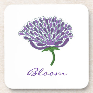 Trendige violette Blume Untersetzer