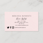 trendige Visitenkarte (Rückseite)