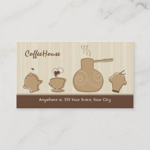 Trendige Visitenkarte für ein Café