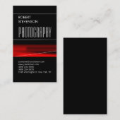 Trendige Visitenkarte mit vertikalem schwarzen Mus (Vorne/Hinten)