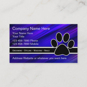 Trendige Visitenkarten für Haustierdienste Visitenkarte