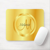 Trendige Vorlage Elegante Imitat Gold Moderne Mono Mousepad (Mit Mouse)