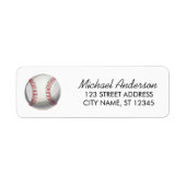 Trendige Wasserfarbe Baseball Rücksendeadresse (Vorne)