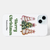Trendige Weihnachtsbäume Wasserfarbe Leopard Gesch Case-Mate iPhone Hülle (Rückseite (Horizontal))