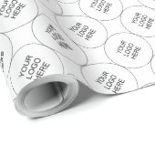 Trendige Werbeaktion Foto oder Logo hochladen Geschenkpapier (Rolleneckpunkt)