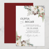 trendige Winterweihnachtsfeier Einladung (Vorne/Hinten)