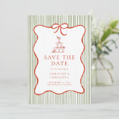 Trendige wunderliche handgezeichnete Bogen-Foto Save The Date (Stehend Vorderseite)
