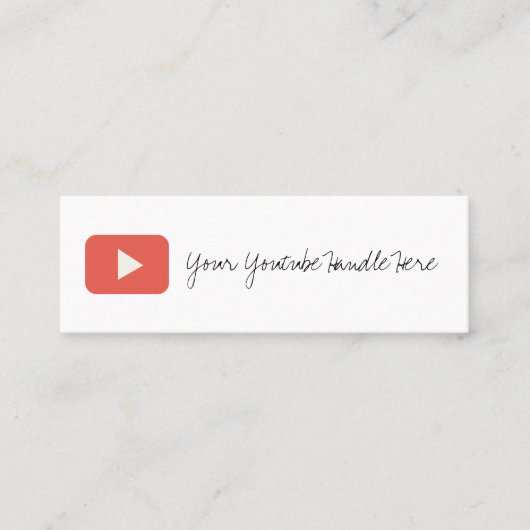 trendige YouTube-Visitenkarte Mini Visitenkarte (Vorderseite)