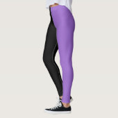 Trendige zwei Farben | Name | Schwarz und Amethyst Leggings (Links)
