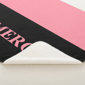 Trendige zwei Farben | Name | Schwarz und Lachs Ro Sherpadecke (3/4)