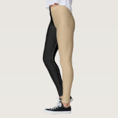 Trendige zwei Farben | Name | Schwarz und Tan Leggings (Links)