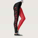 Trendige zwei Farben | Name | Schwarzer Motor Rot Leggings<br><div class="desc">Trendige zwei Farben | Personalisierter Name | Rote Leggings Motoren,  schwarz und feuerfest</div>