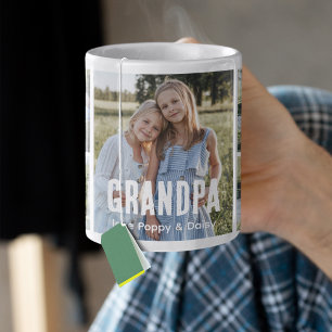 Trendiger 5-Foto-Collage Opa Kaffeetasse
