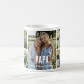 Trendiger 5-Foto-Collage Papa Kaffeetasse (Mittel)