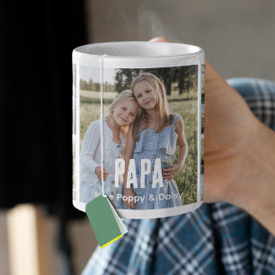 Trendiger 5-Foto-Collage Papa Kaffeetasse