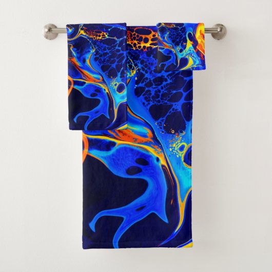 trendiger, abstrakter Farbschwung Badhandtuch Set (Insitu)