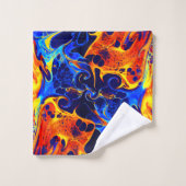 trendiger, abstrakter Farbschwung Badhandtuch Set (Waschlappen)