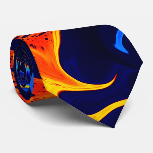 trendiger, abstrakter Farbschwung Krawatte (Gerollt)