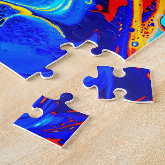 trendiger, abstrakter Farbschwung Puzzle (Seite)