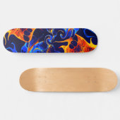 trendiger, abstrakter Farbschwung Skateboard (Horizontal)