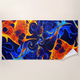 trendiger, abstrakter Farbschwung Strandtuch