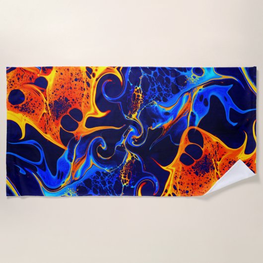 trendiger, abstrakter Farbschwung Strandtuch (Vorderseite)