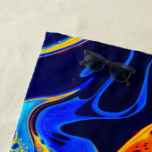 trendiger, abstrakter Farbschwung Strandtuch (Beispiel)