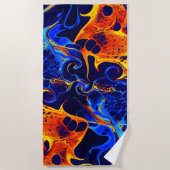 trendiger, abstrakter Farbschwung Strandtuch (Vorderseite)