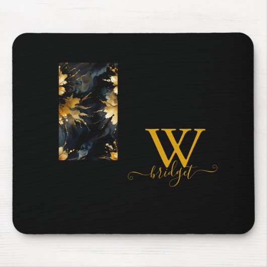 trendiger abstrakter Goldmarmor Mousepad (Vorne)