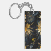 trendiger abstrakter Goldmarmor Schlüsselanhänger (Vorderseite links)