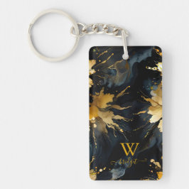 trendiger abstrakter Goldmarmor Schlüsselanhänger