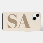 trendiger Antique White mit Monogramm Case-Mate iPhone Hülle (Rückseite (Horizontal))