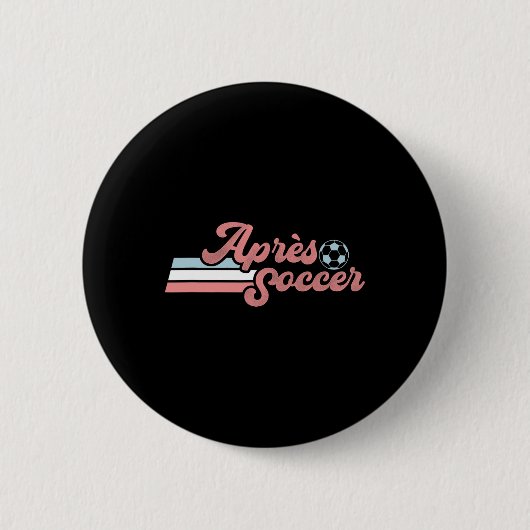 Trendiger Apres-Fußball Retro-Distressed-Pastellfa Button (Vorderseite)