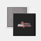 Trendiger Apres-Fußball Retro-Distressed Pastellfa Magnet (Vorderseite/Rückseite)