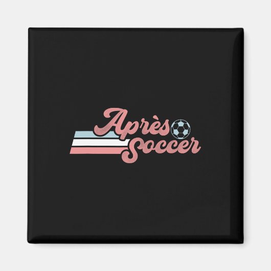 Trendiger Apres-Fußball Retro-Distressed Pastellfa Magnet (Vorne)