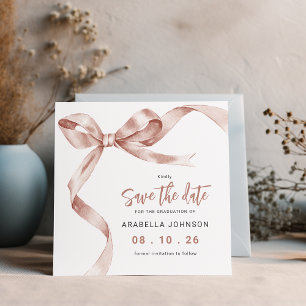 Trendiger beiger Bogen Abschluss Save The Date