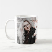 Trendiger beiger Bogen Foto-Abschluss Kaffeetasse (Links)