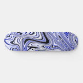 Trendiger blauer Marmorwirbel Skateboard (Horizontal)